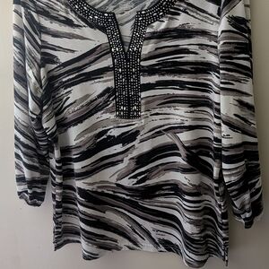Croft & Barrow Zebra Print Blouse